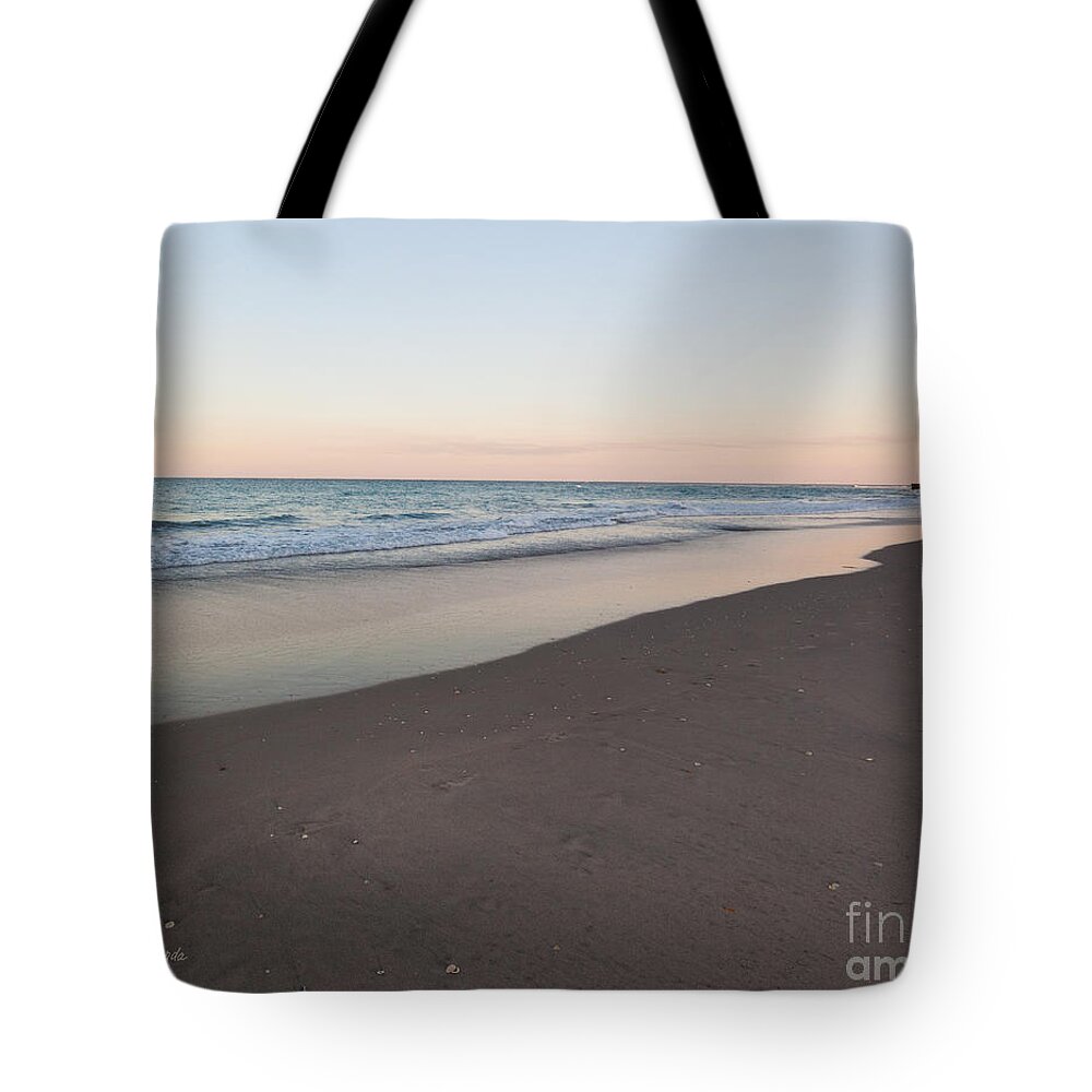 Soft Sunset Tote Bag featuring the photograph Soft Sunset by Michelle Constantine