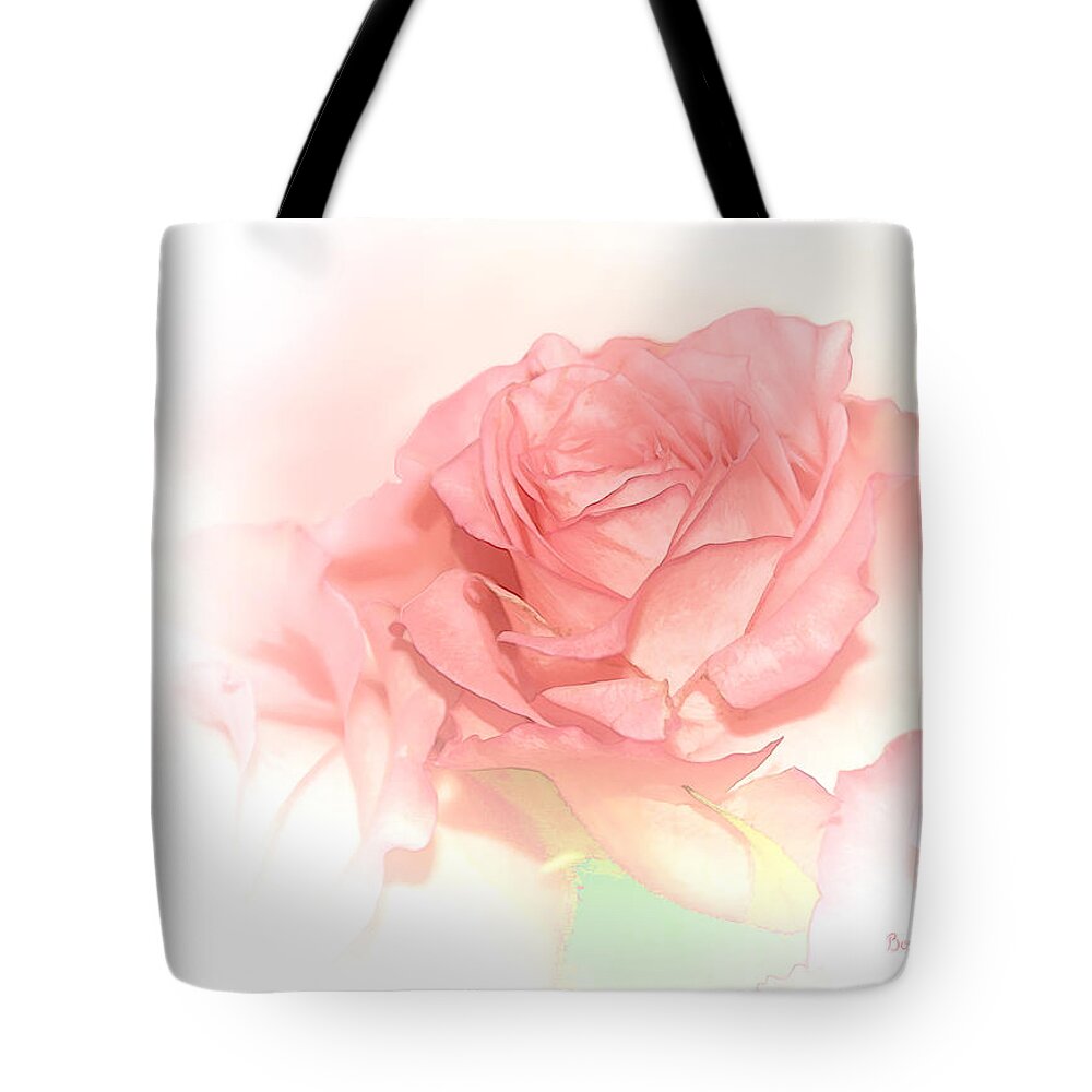 Rose Tote Bag featuring the photograph Softly Pink by Bonnie Willis