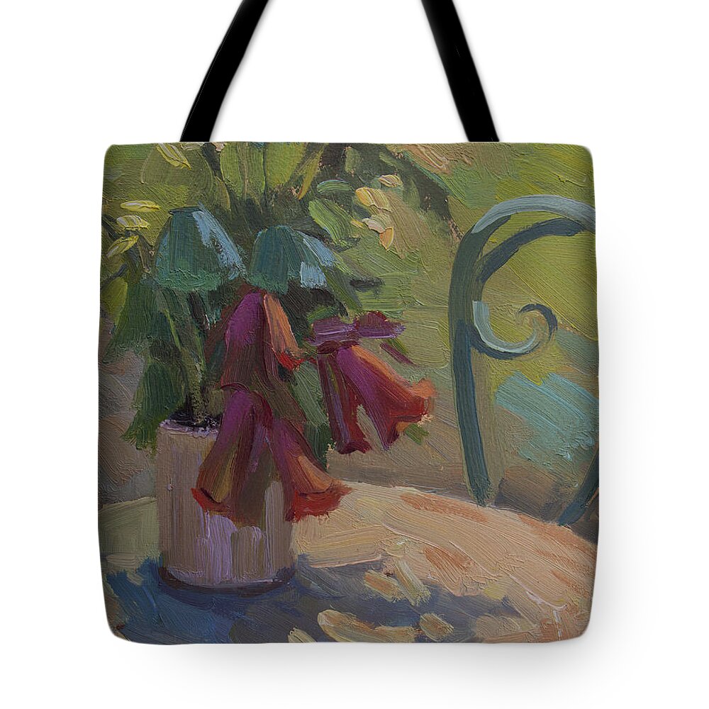 Flowers Tote Bag featuring the painting Soliel Provence by Diane McClary