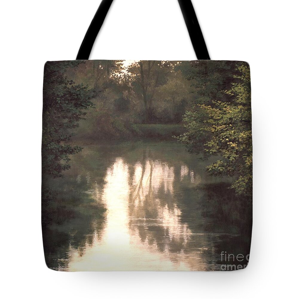 Landscape Tote Bag featuring the painting Solitude by Michael Swanson