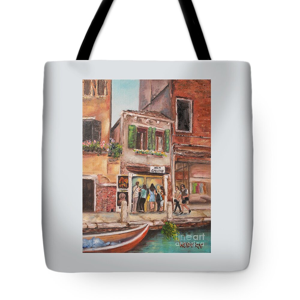 Venice Tote Bag featuring the painting Something of Interest by Wendy Ray