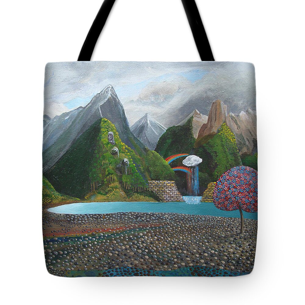 Hope Tote Bag featuring the painting Somewhere Over The Rainbow by Mindy Huntress