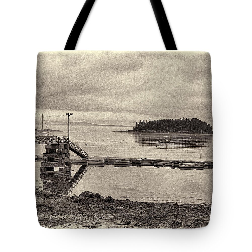 Maine Tote Bag featuring the photograph Sorrento Harbor Boats 4 by Bill Barber