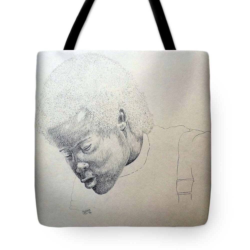 Human Tote Bag featuring the drawing Sorrow by Richard Faulkner