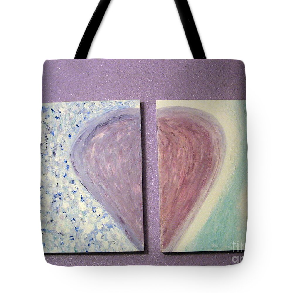 Acrylic Tote Bag featuring the painting Soul Mate Heart by Mars Besso