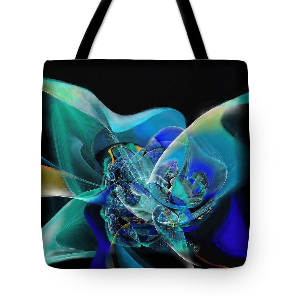 Digital Painting Tote Bag featuring the painting Soundshape No.7 by Wolfgang Schweizer