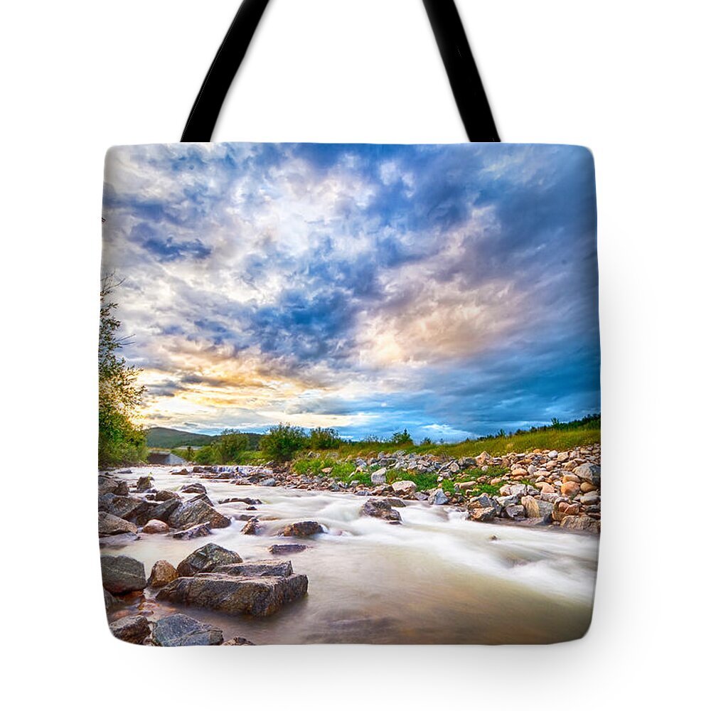 Creek Tote Bag featuring the photograph South Boulder Creek Sunset View Rollinsville Colorado by James BO Insogna