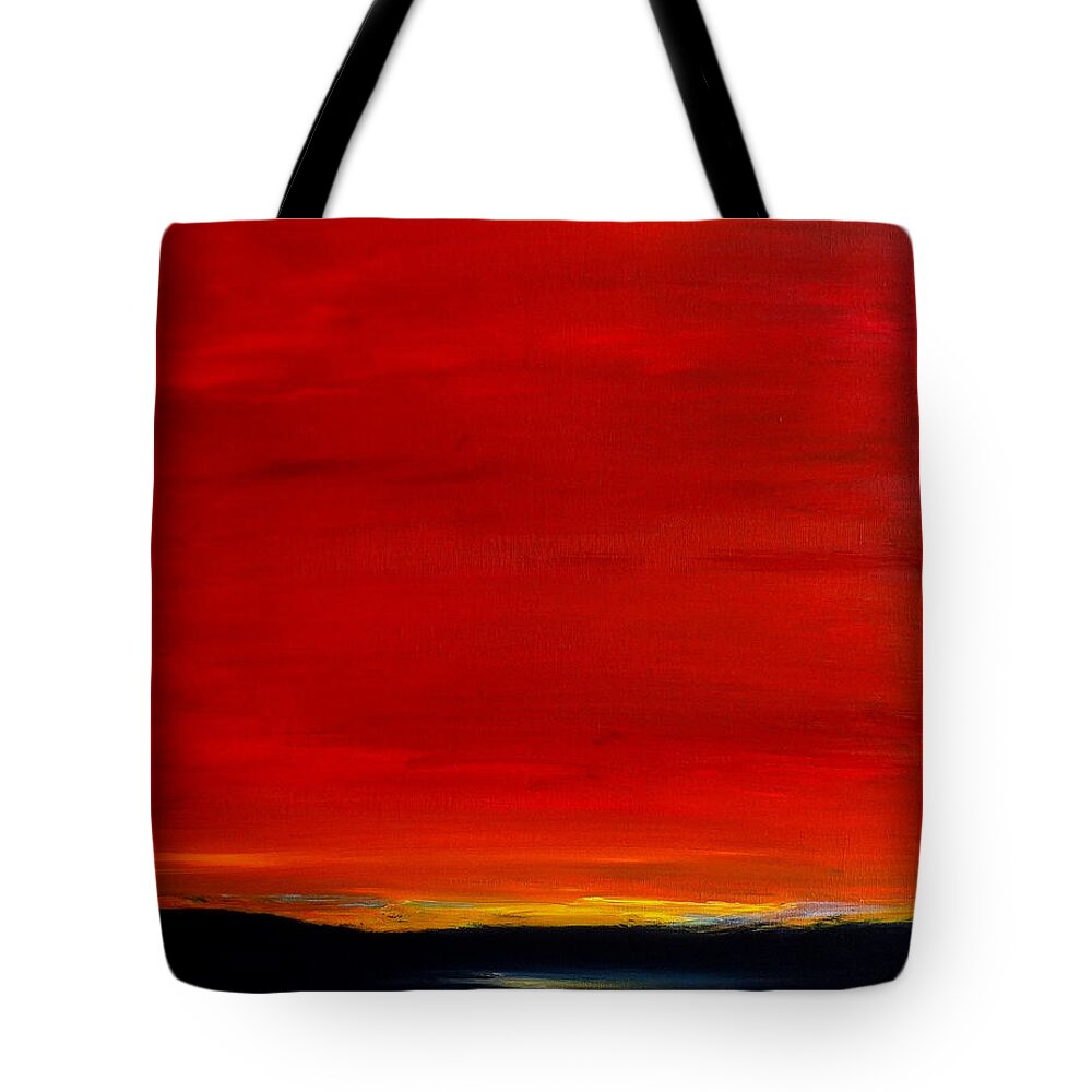 Southwest Tote Bag featuring the painting Southwest Desert Sunrise by Katy Hawk