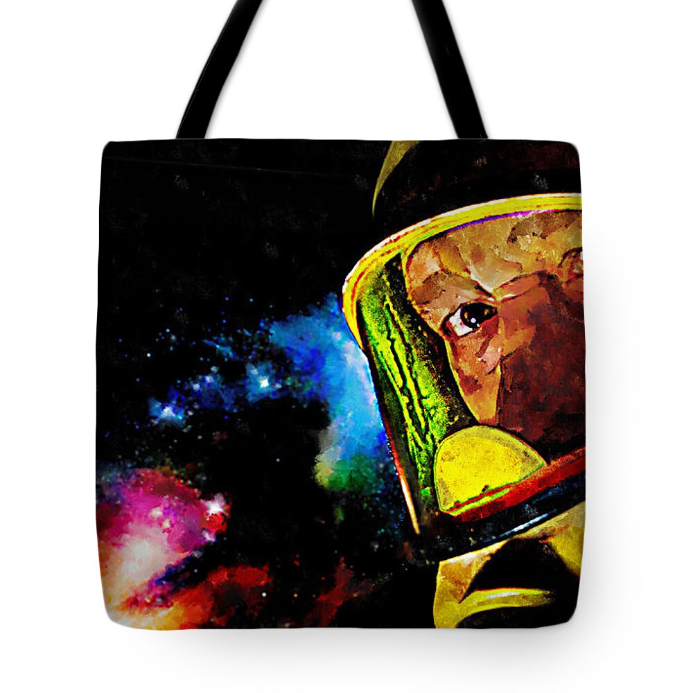 Space Tote Bag featuring the painting Spaced by Rick Mosher