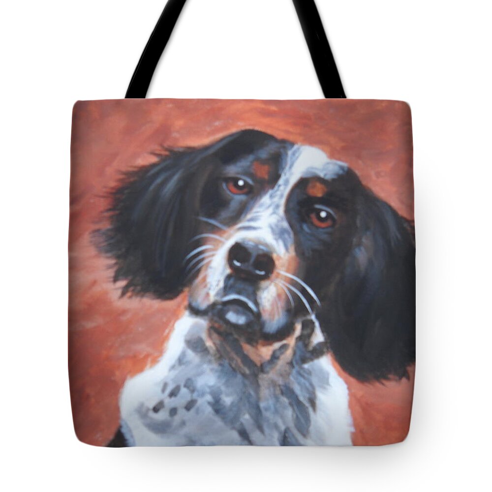 Pets Tote Bag featuring the painting Spaniel by Kathie Camara