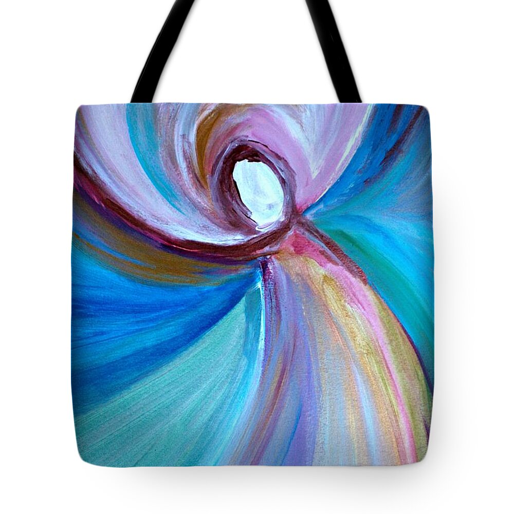 Angels Tote Bag featuring the painting Healing Light by Alma Yamazaki