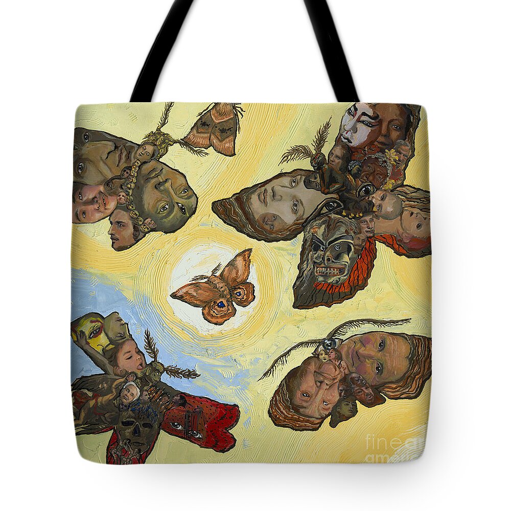 Light Tote Bag featuring the painting Spirit Lights by Emily McLaughlin
