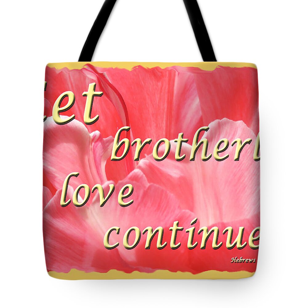 Walk In The Spirit Tote Bag featuring the mixed media Spiritual Love - Bordered by Terry Wallace