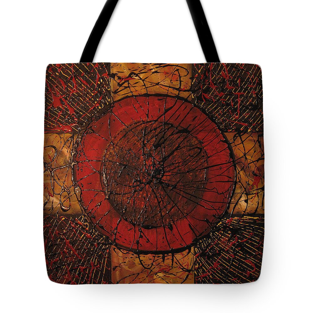 Abstract Tote Bag featuring the painting Spiritual Movement by Roberta Rotunda