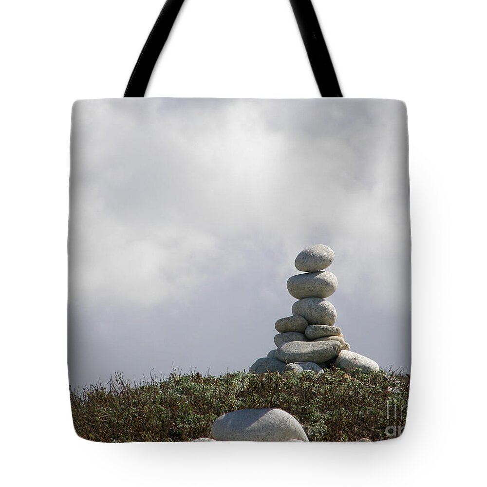 Rock Sculpture Tote Bag featuring the photograph Spiritual Rock Sculpture by Bev Conover