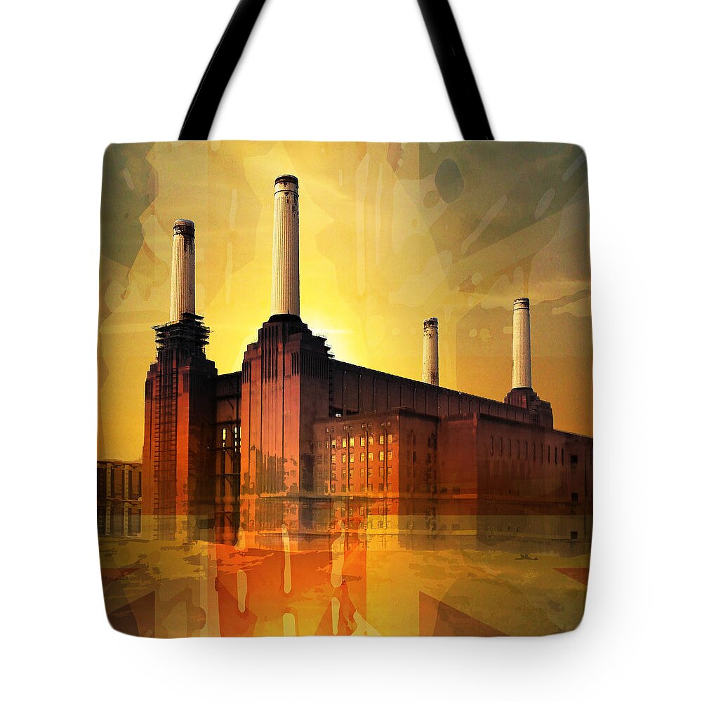 Battersea Tote Bag featuring the photograph Splattersea Square 2014 by BFA Prints