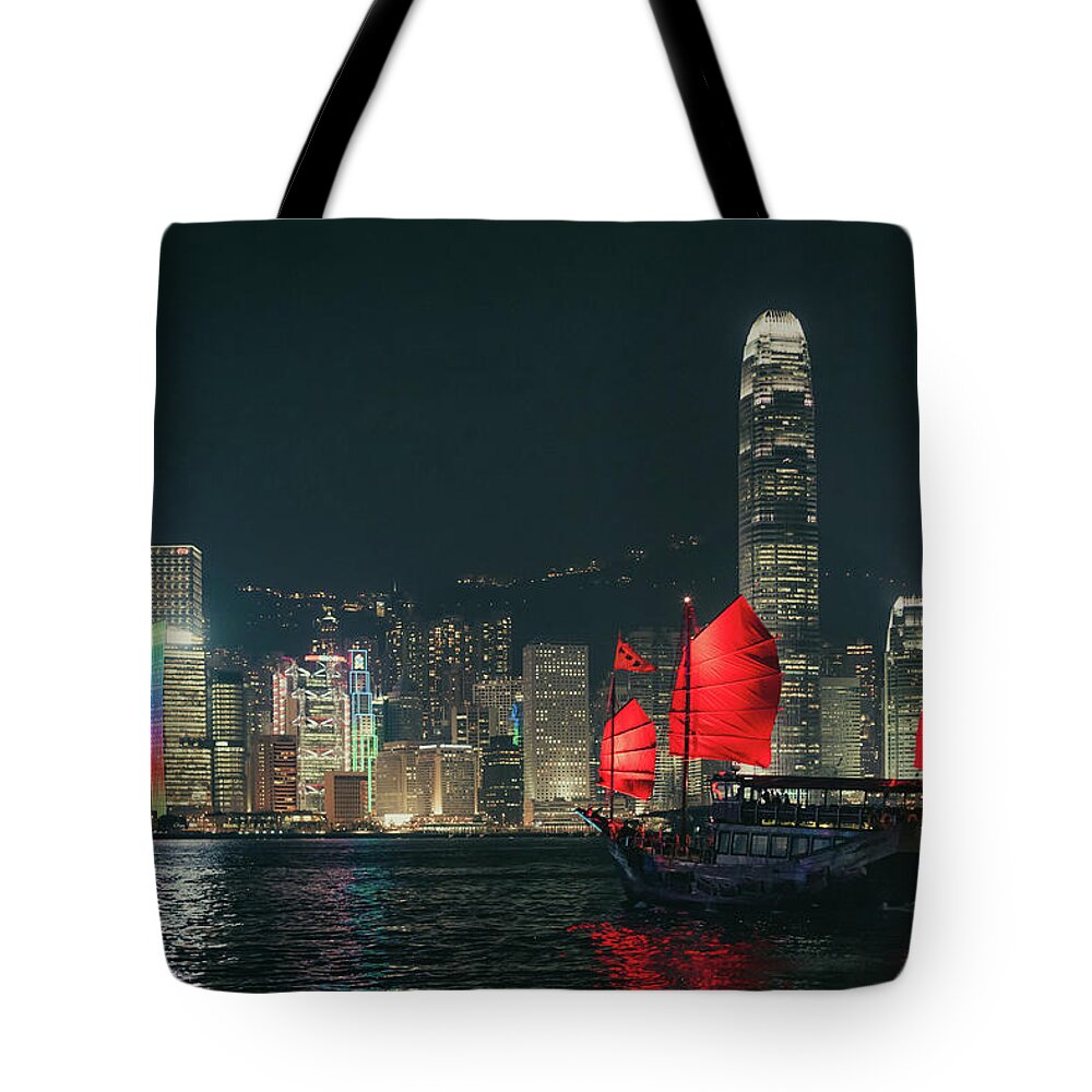 Outdoors Tote Bag featuring the photograph Splendid Asian City, Hong Kong by D3sign