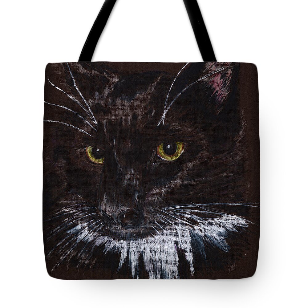 Cat Tote Bag featuring the drawing Sploot by Stephanie Grant