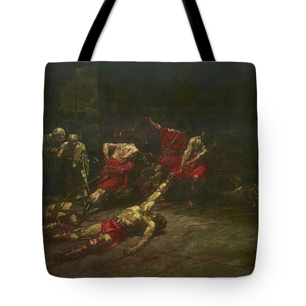  Tote Bag featuring the painting Spoliarium by Celestial Images