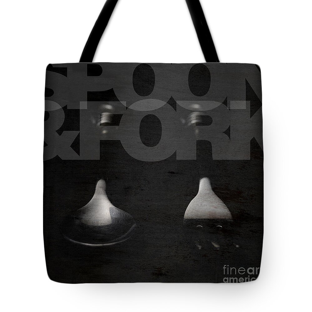 Spoon And Fork Tote Bag featuring the photograph Spoon and Fork by Art Whitton