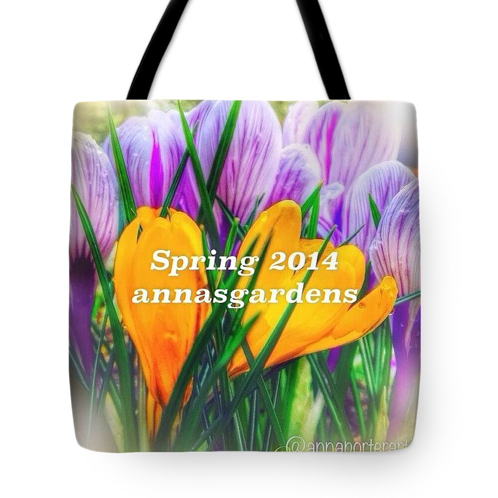Waterlogue Tote Bag featuring the photograph Spring 2014 Annasgardens #flipagram by Anna Porter