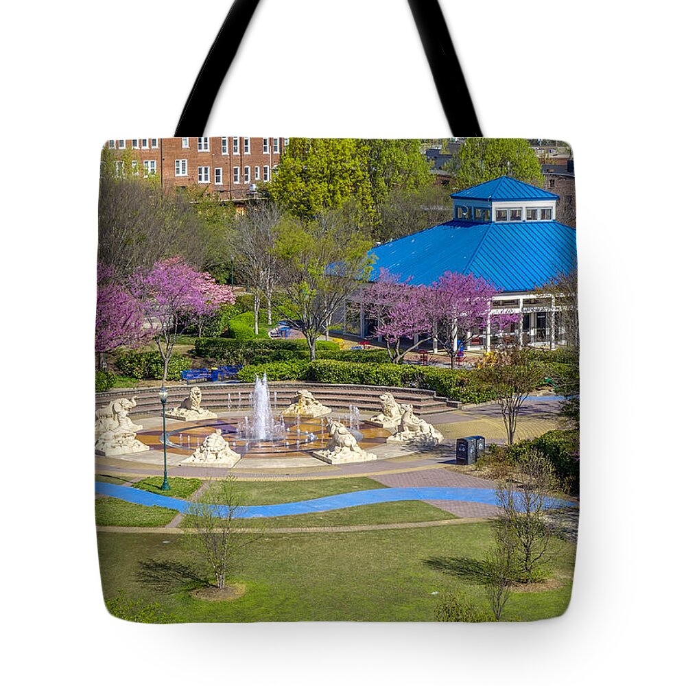 Chattanooga Tote Bag featuring the photograph Spring Coolidge Park 2 by Tom and Pat Cory