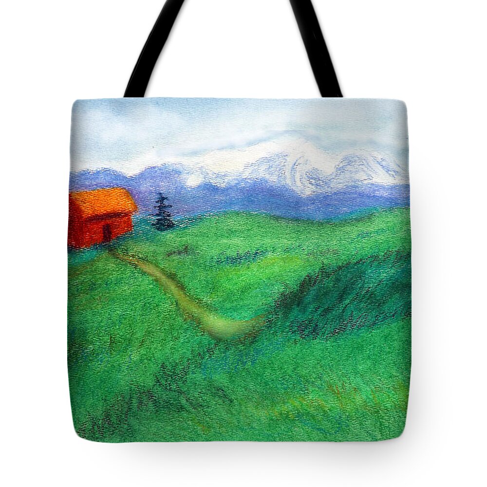 C Sitton Painting Paintings Tote Bag featuring the pastel Spring Day by C Sitton