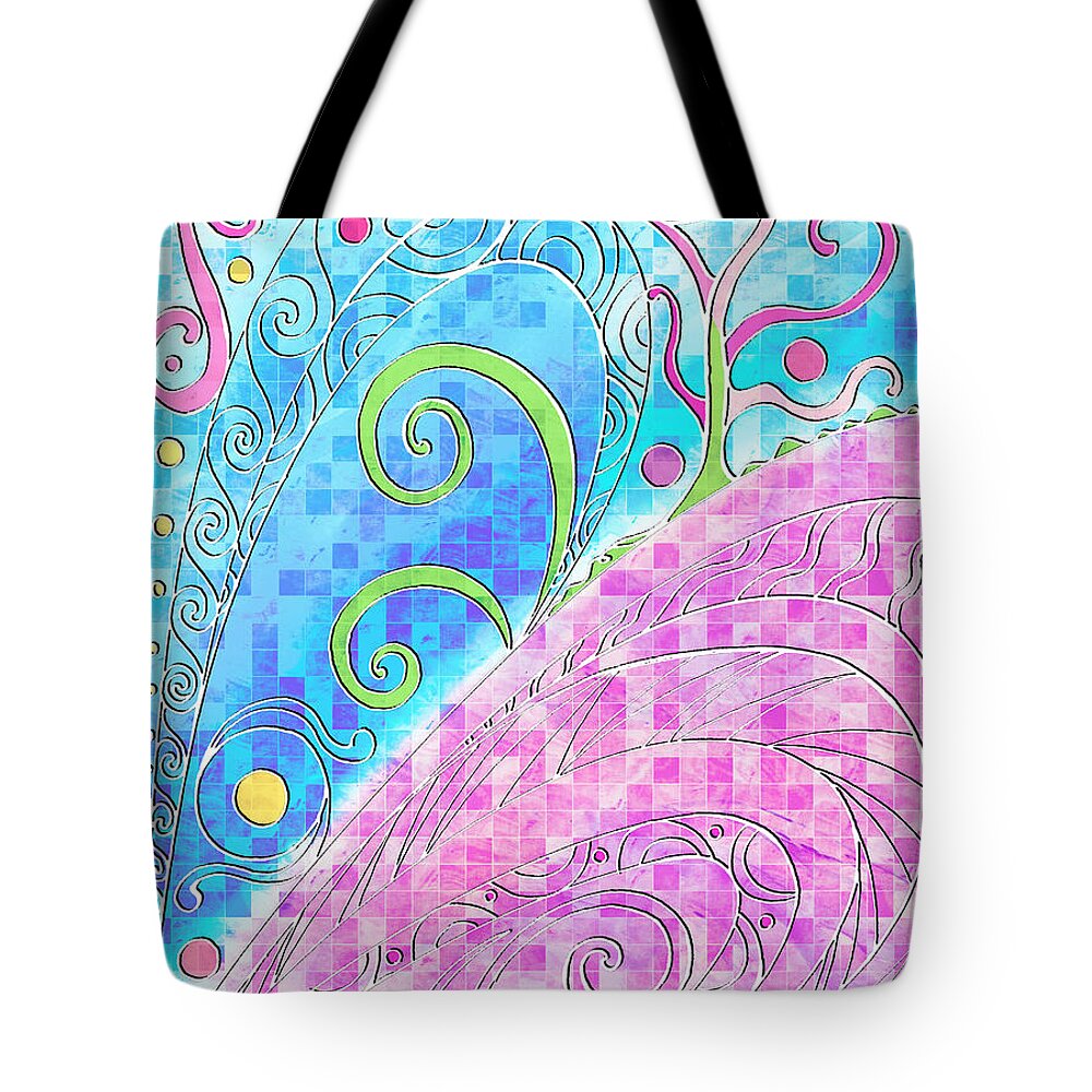 Spring Tote Bag featuring the digital art Spring Equinox by Shawna Rowe
