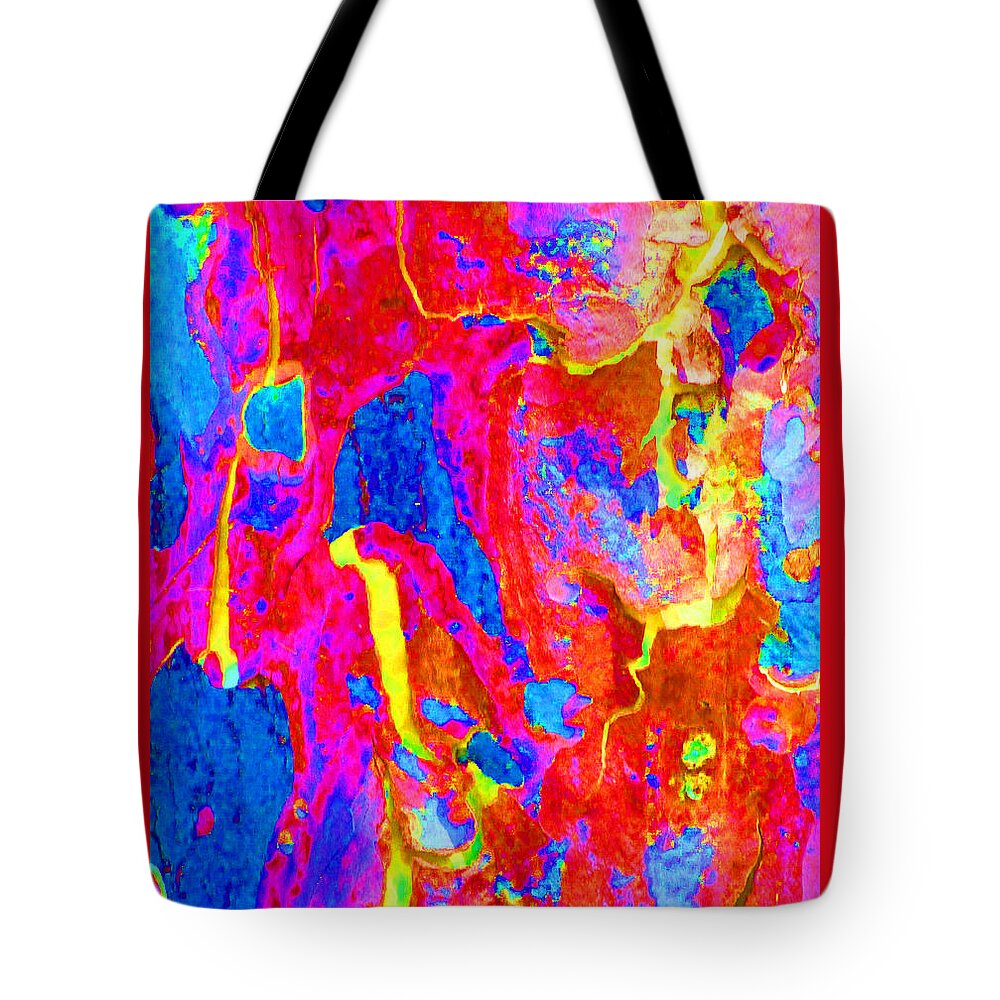 Bark Tote Bag featuring the photograph Spring Eucalypt Abstract 14 by Margaret Saheed