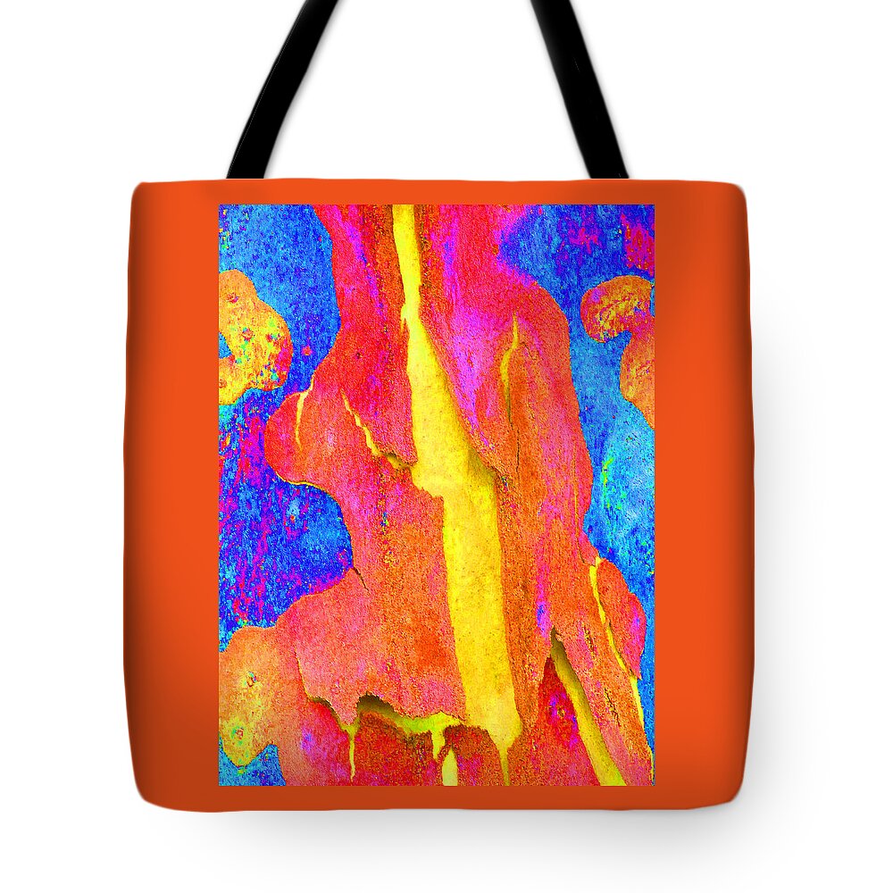 Bark Tote Bag featuring the photograph Spring Eucalypt Abstract by Margaret Saheed