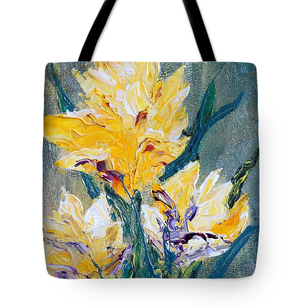 Floral Tote Bag featuring the painting Spring Love by Teresa Wegrzyn