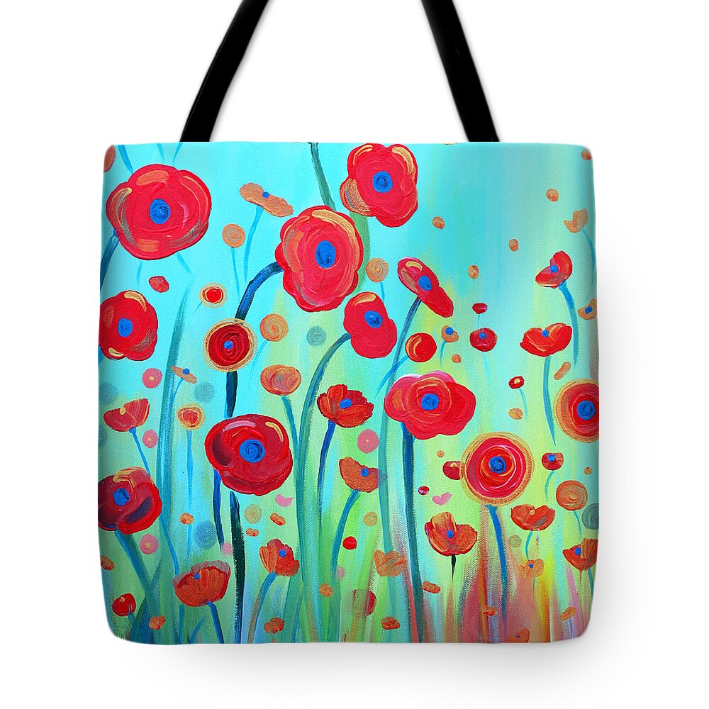 Spring Tote Bag featuring the painting Spring Musings by Stacey Zimmerman