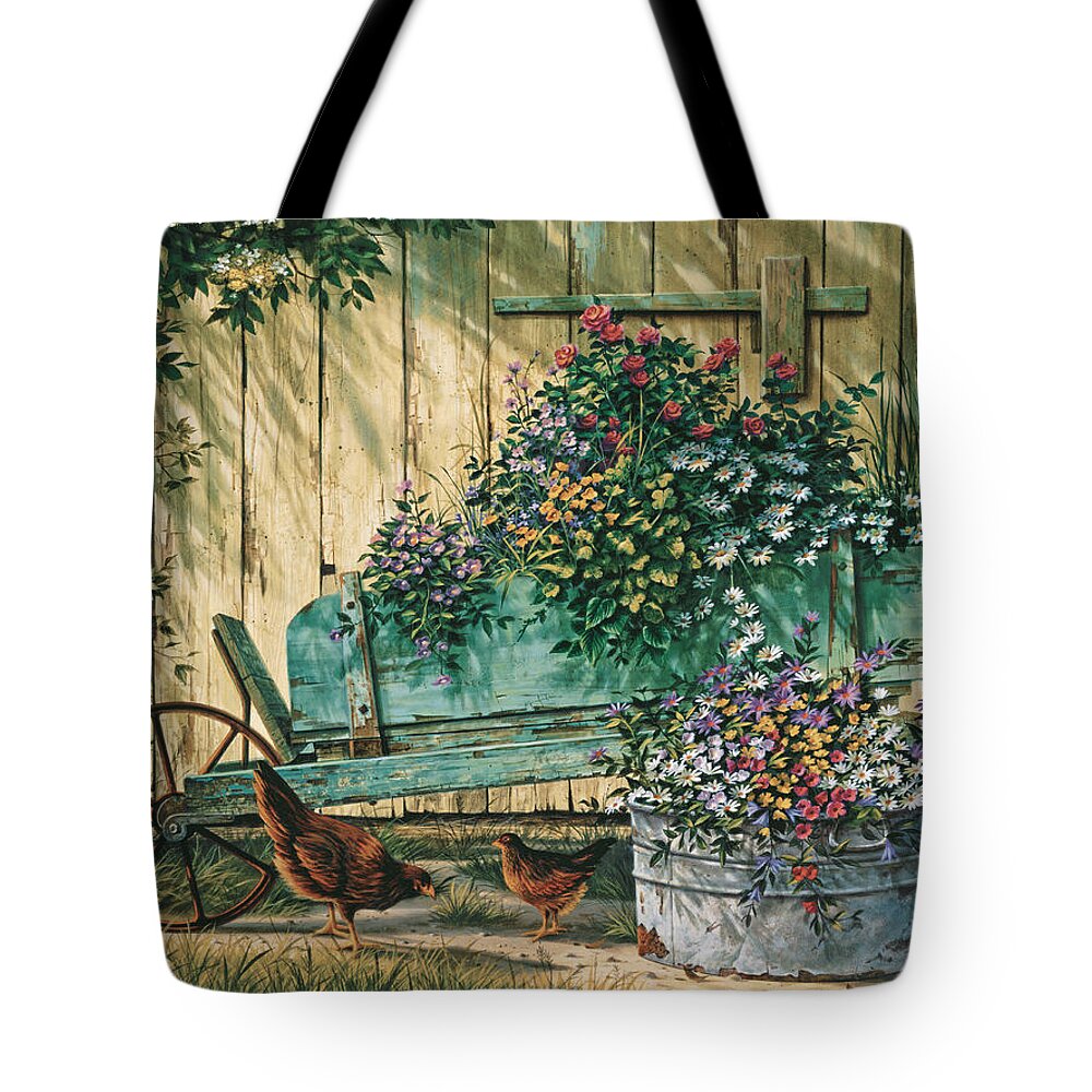 Michael Humphries Tote Bag featuring the painting Spring Social by Michael Humphries