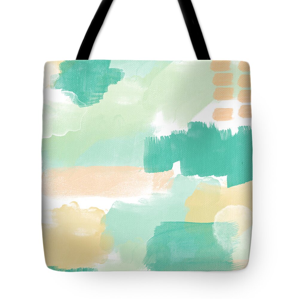 Abstract Painting Tote Bag featuring the painting Spumoni- Abstract Painting by Linda Woods