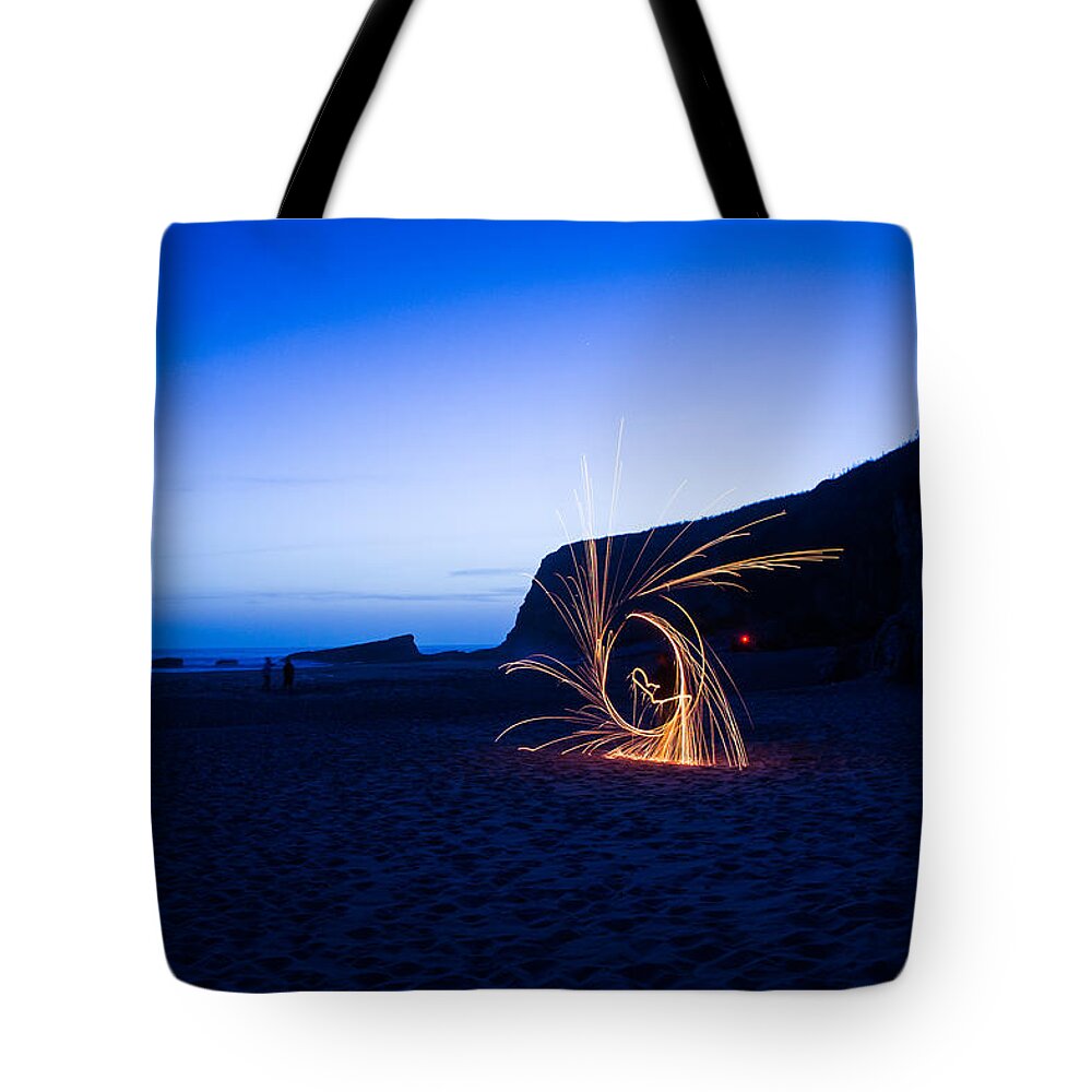 Davenport Beach Tote Bag featuring the photograph Squiggles by Weir Here And There