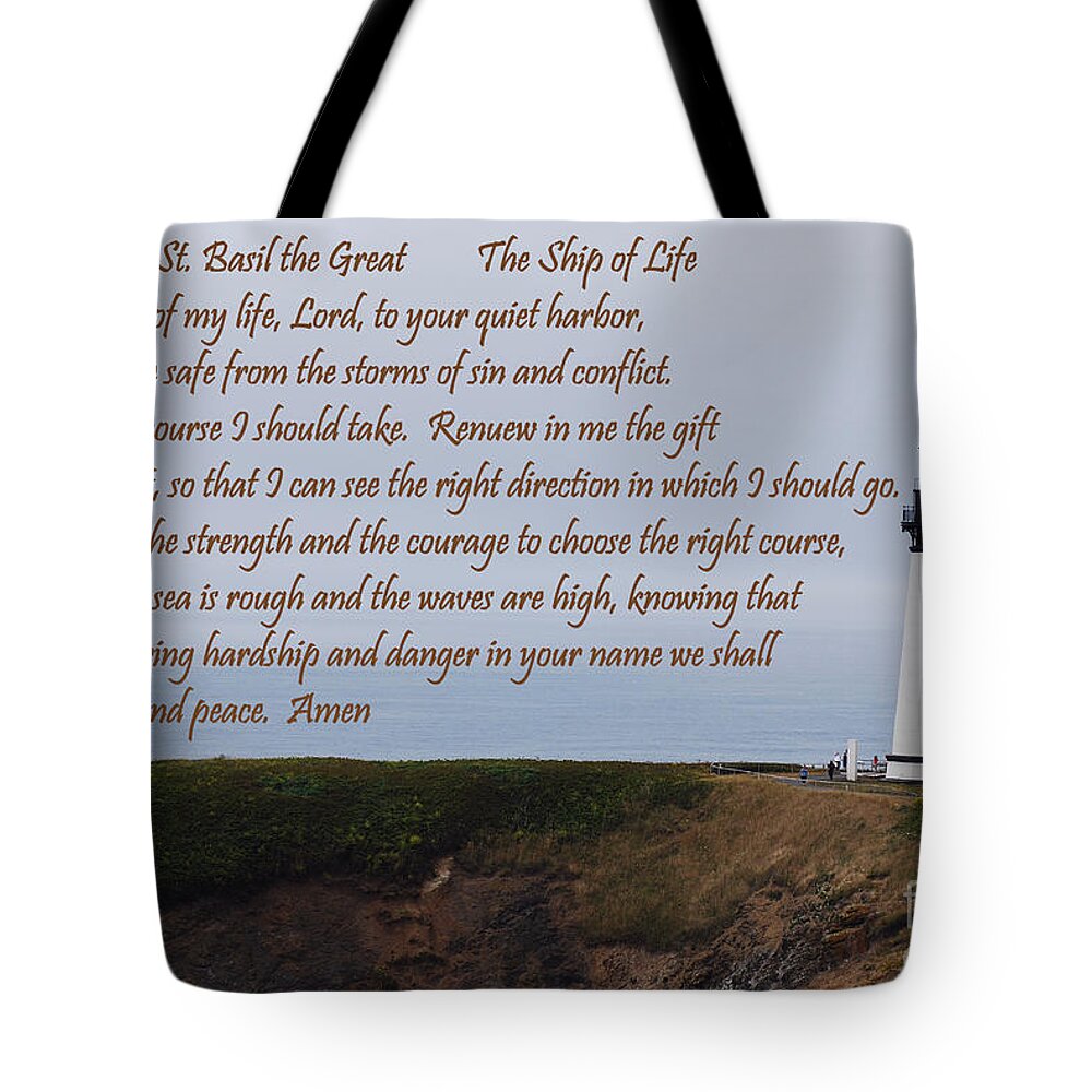 Lighthouse Tote Bag featuring the photograph St. Basil's Prayer by Sharon Elliott