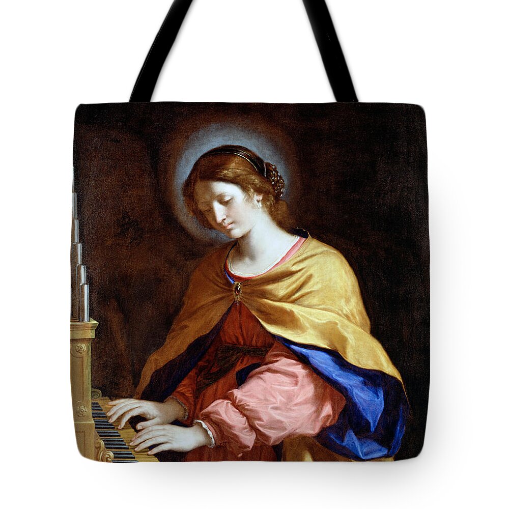 Guercino Tote Bag featuring the painting St Cecilia by Guercino