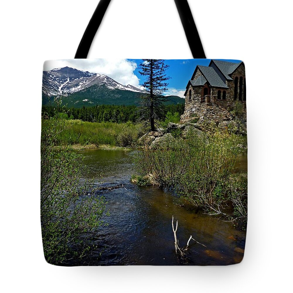  Tote Bag featuring the photograph Church on the rock by George Tuffy