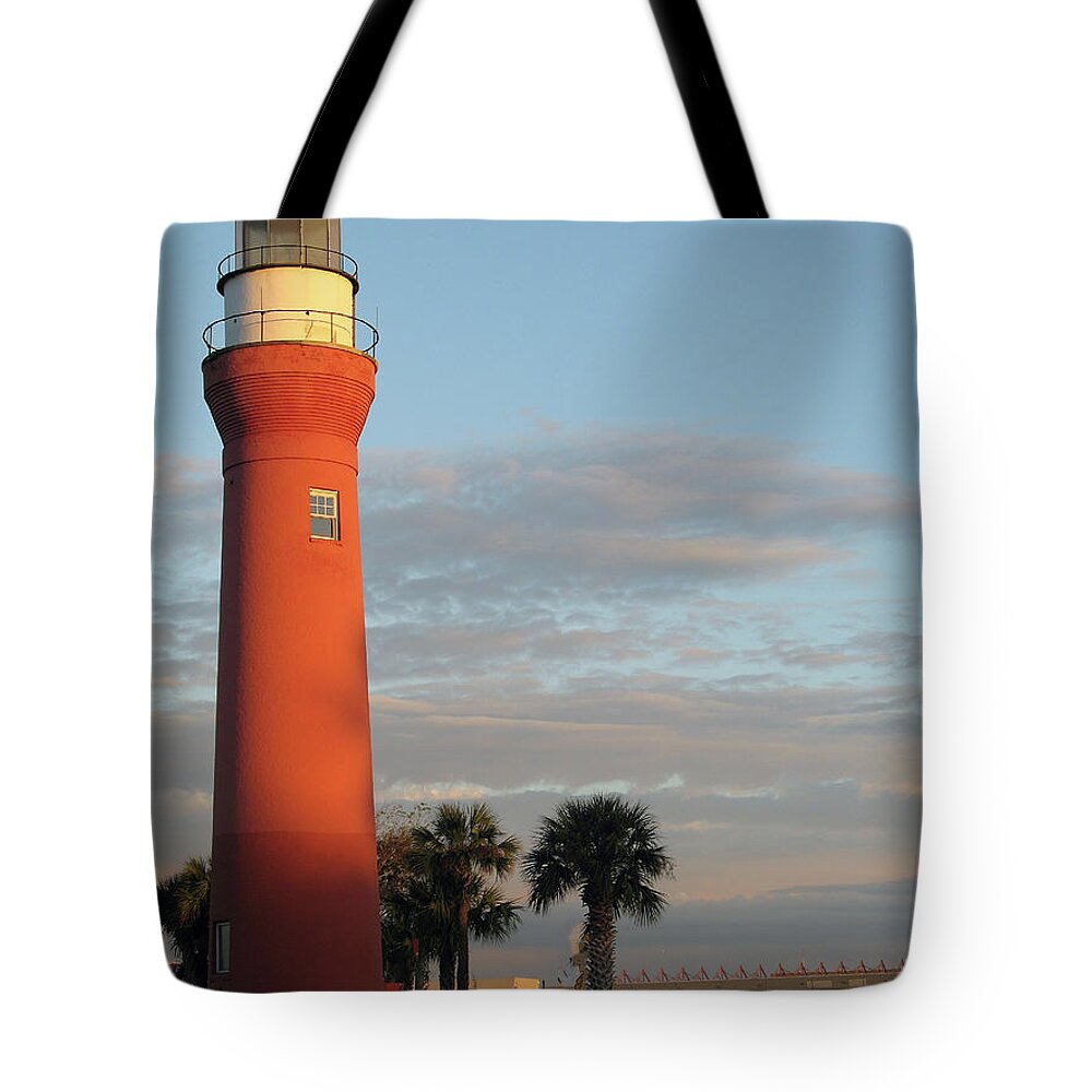 Lighthouse Tote Bag featuring the photograph St. Johns River Lighthouse II by Christiane Schulze Art And Photography