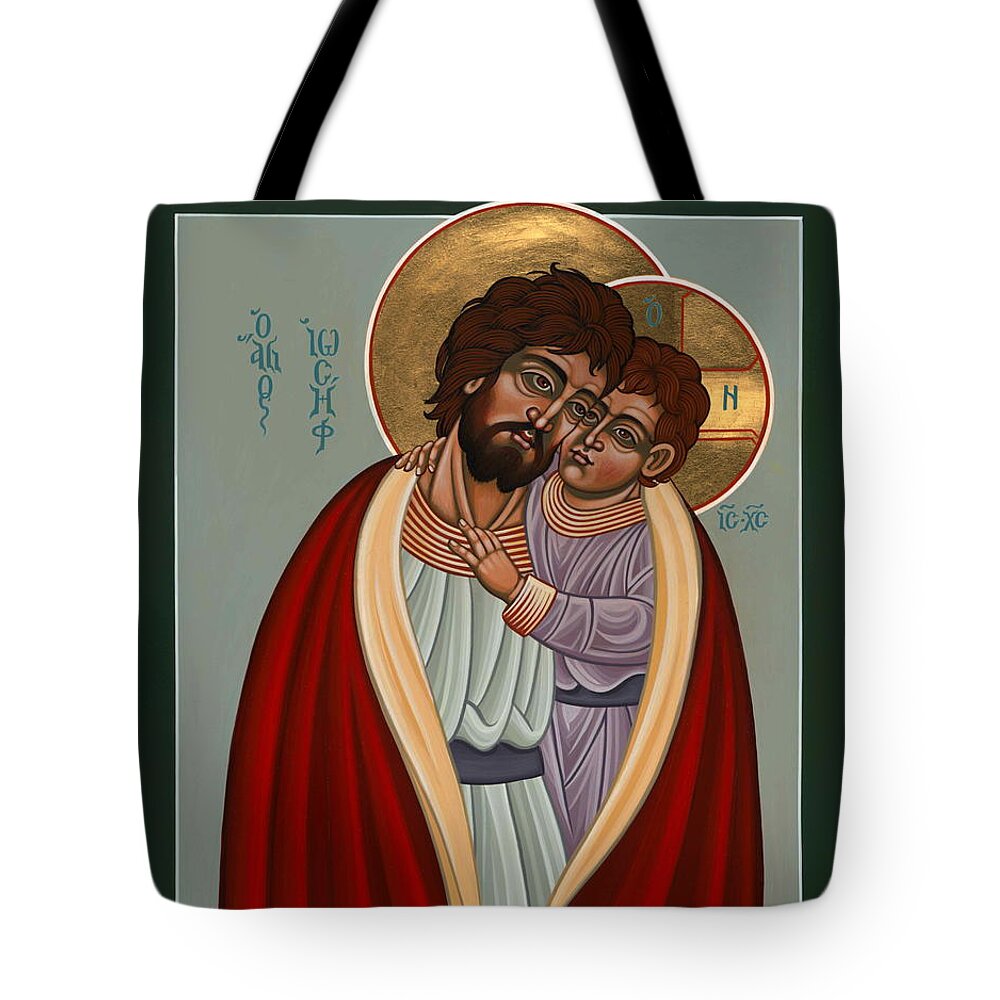 St. Joseph And The Holy Child Tote Bag featuring the painting St. Joseph and the Holy Child 239 by William Hart McNichols