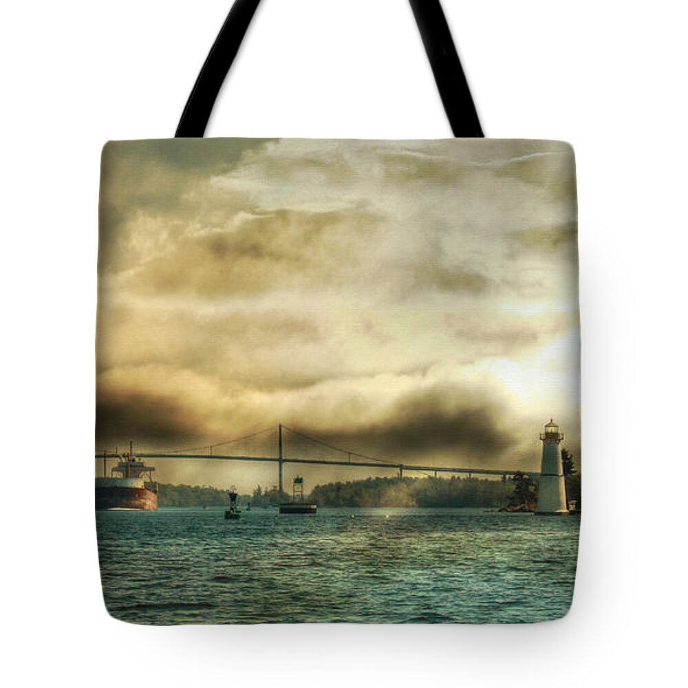 Thousand Islands Tote Bag featuring the photograph St. Lawrence Seaway by Lori Deiter