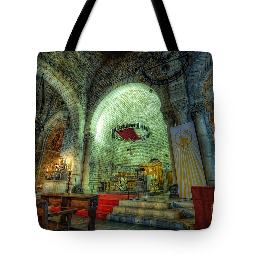 St Pere De Puelles Church Tote Bag featuring the photograph St Pere de Puelles Church - Barcelona by Yhun Suarez