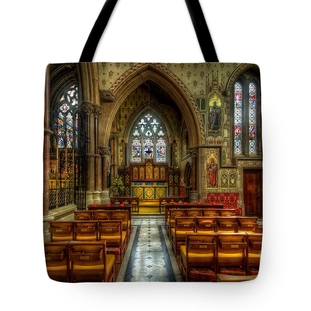 Hdr Tote Bag featuring the photograph St Peter's Church 2.0 - Bournemouth by Yhun Suarez