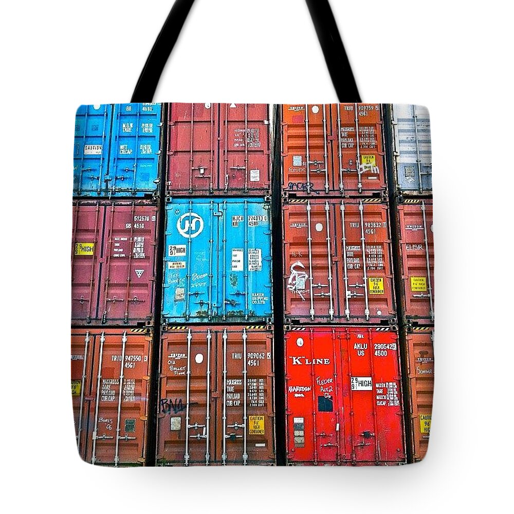 Portofsanfrancisco Tote Bag featuring the photograph Stack by Julie Gebhardt