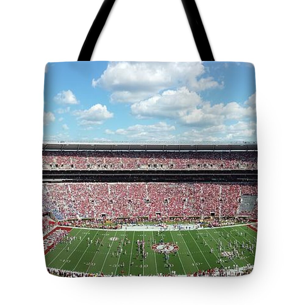 Gameday Tote Bag featuring the photograph Stadium Panorama View by Kenny Glover