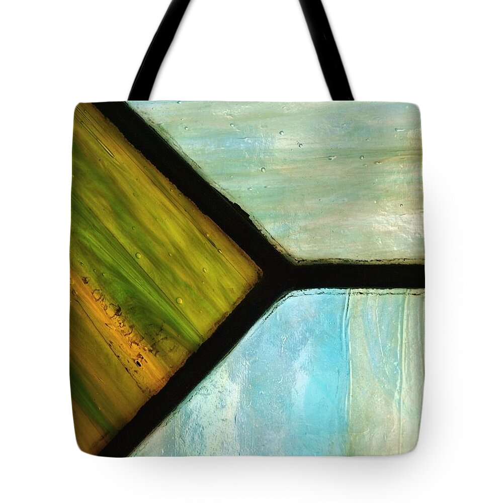 Abstract Tote Bag featuring the photograph Stained Glass 6 by Tom Druin
