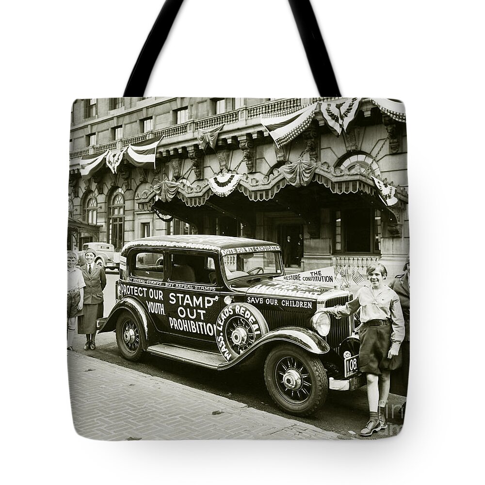 Stamp Out Prohibition Tote Bag featuring the photograph Stamp Out Prohibition by Jon Neidert