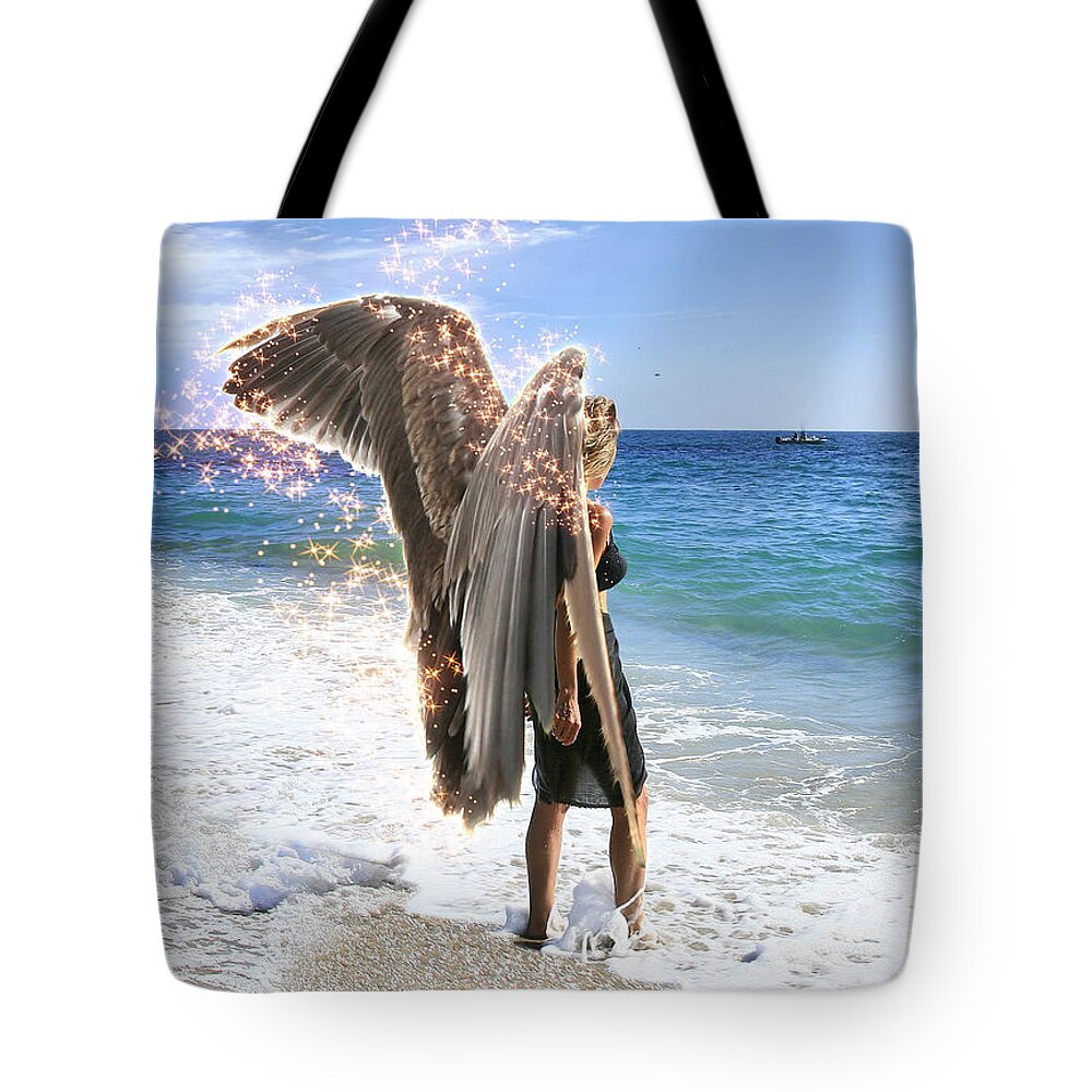 Angel Tote Bag featuring the photograph Stand Your Ground by Acropolis De Versailles