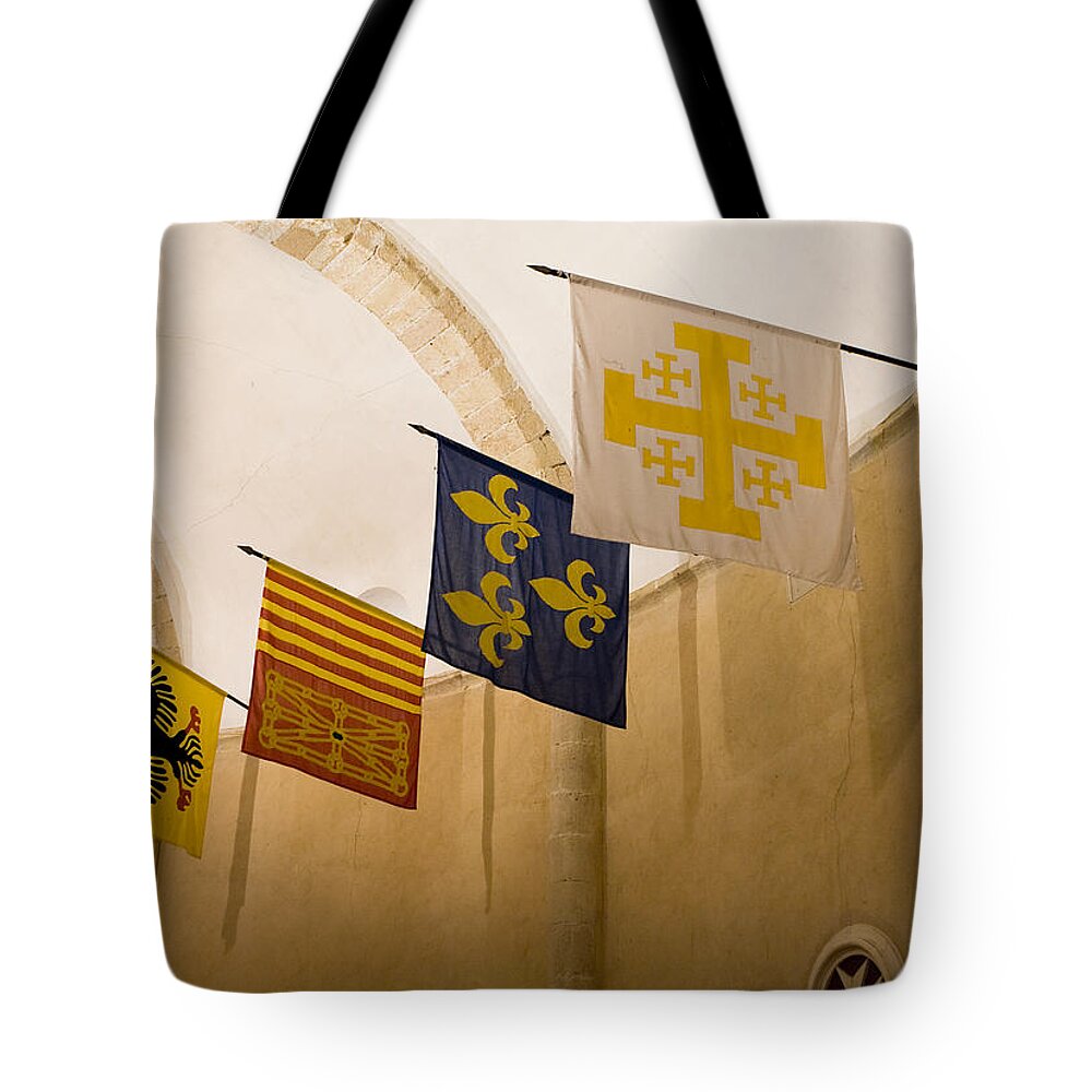 Suckling Pig Tote Bag featuring the photograph Standards of the Knights of the Templar by Lorraine Devon Wilke