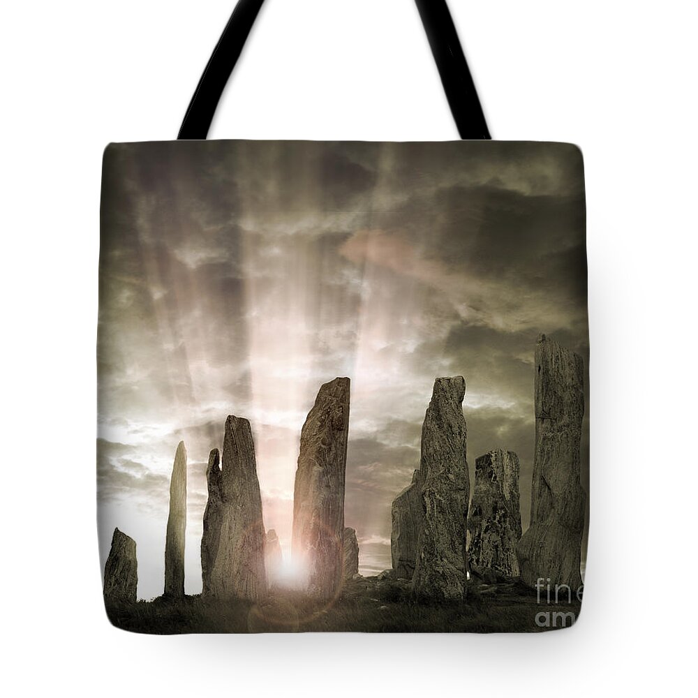 Nag000927h Tote Bag featuring the photograph Standing Stones #1 by Edmund Nagele FRPS